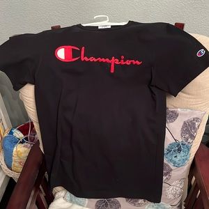 Adult small black champion tee